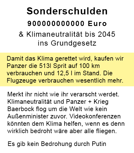 Panzer für Klimaneutralität