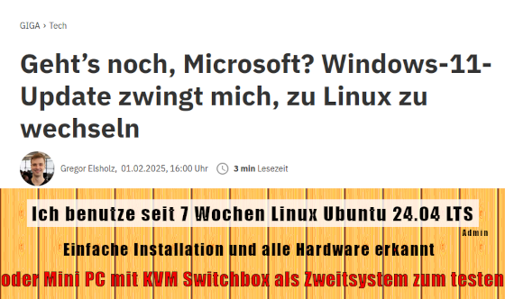 Linux mit Mini-PC und KVM