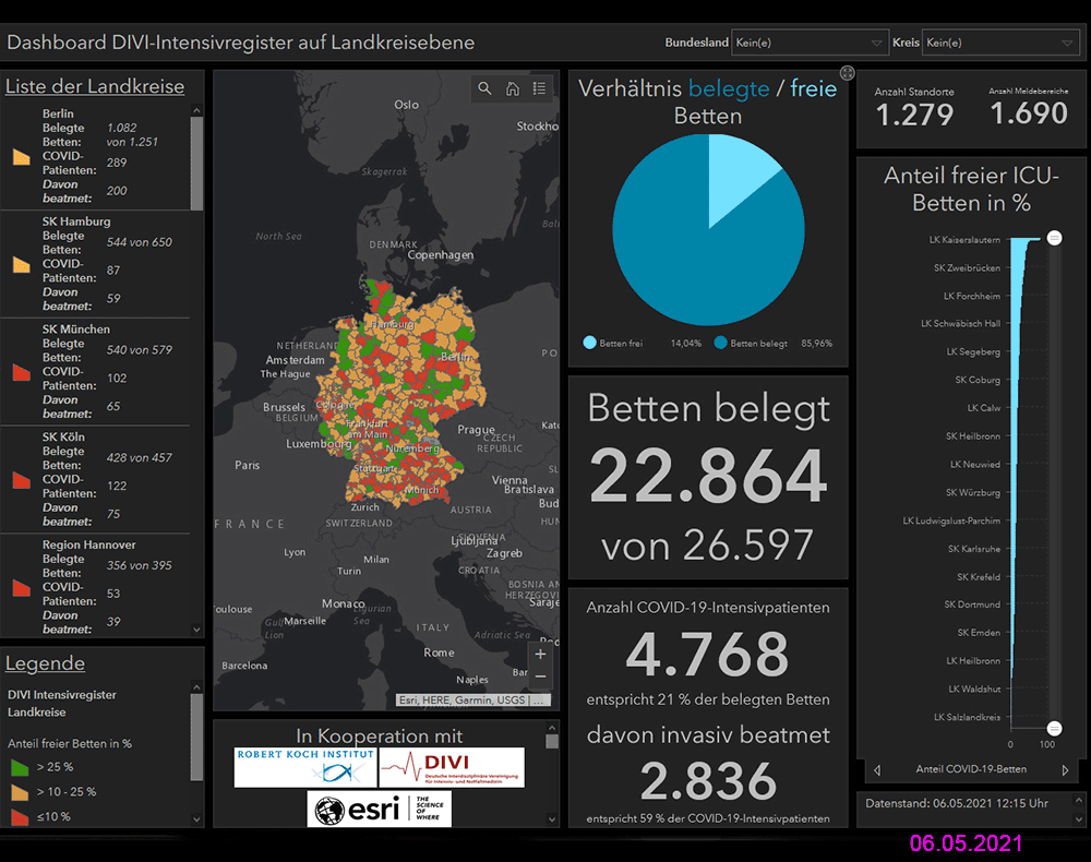 Intensivbetten in Deutschland am 06.05.2021