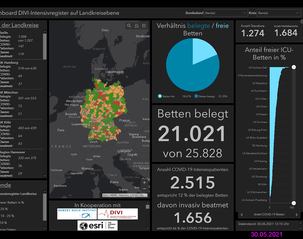 Intensivbetten in Deutschland am 30.05.2021